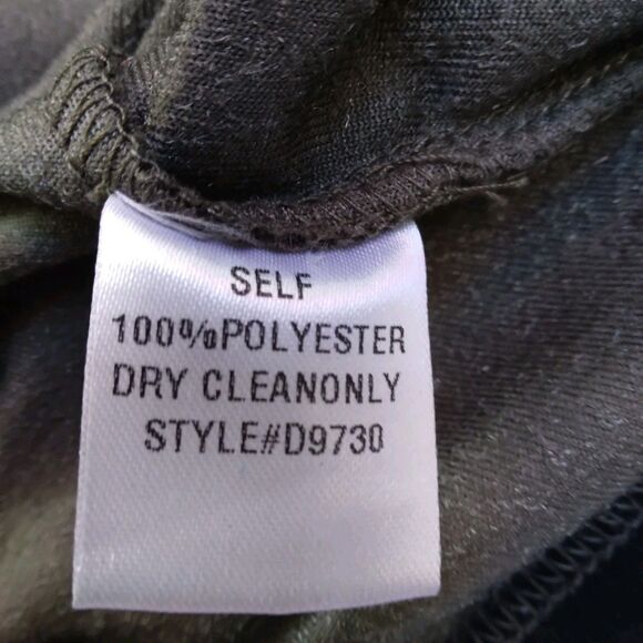 re:named Green Velour Velvet Bell Sleeve Dress Forest Fairy Goblin Womens Small - Picture 6 of 11